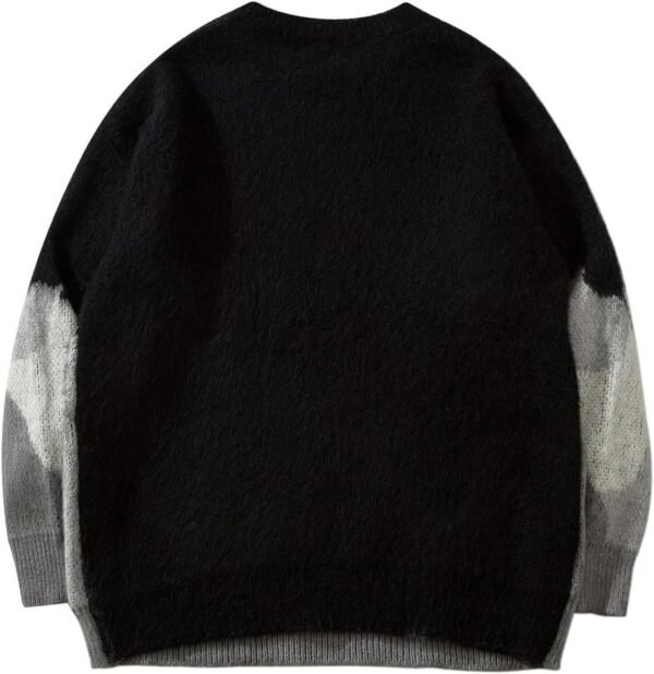 Men's Graphic Oversized Sweater Unisex Knit Aesthetic Sweaters Streetwear Casual Tunic Pullover Jumper