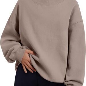 Womens Oversized Sweatshirts Turtleneck Pullover Long Sleeve Hoodies Tops Fall Fashion Outfits 2025 Clothes