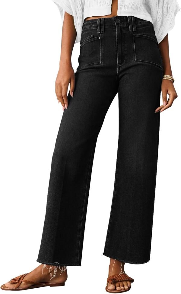Jeans for Women Wide Leg Baggy High Waist Boyfriends Straight Leg Stretchy Denim Pants Trendy Fall 2024