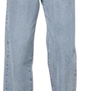 Straight Leg Jeans for Women High Waisted Jeans Frayed Baggy Pants Raw Hem Loose Stretchy Cropped Wide Leg Jeans