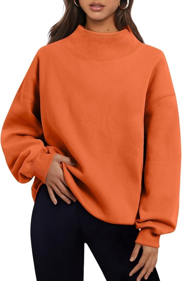 Womens Oversized Sweatshirts Turtleneck Pullover Long Sleeve Hoodies Tops Fall Fashion Outfits 2025 Clothes