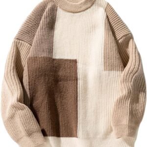 Men's Graphic Oversized Sweater Unisex Knit Aesthetic Sweaters Streetwear Casual Tunic Pullover Jumper
