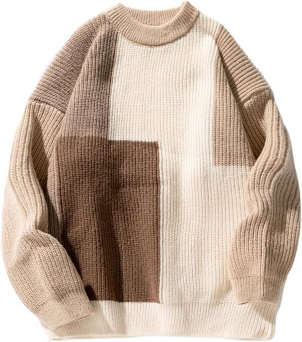 Men's Graphic Oversized Sweater Unisex Knit Aesthetic Sweaters Streetwear Casual Tunic Pullover Jumper