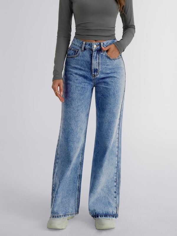 Womens Baggy Jeans Wide Leg Denim Pants Boyfriend Loose Streetwear Trousers Fall Fashion y2k Outfits 2025