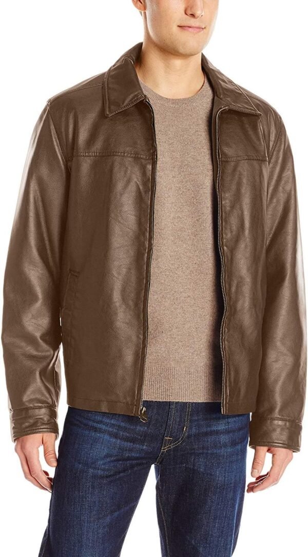 Men's  Faux Leather Jacket (Regular, Big & Tall Sizes)