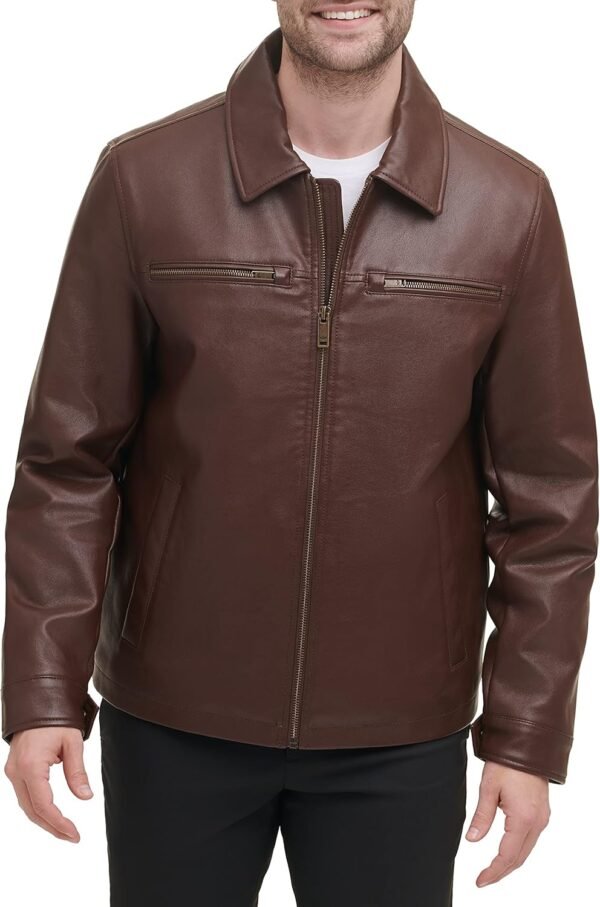 Men's  Faux Leather Jacket (Regular, Big & Tall Sizes)