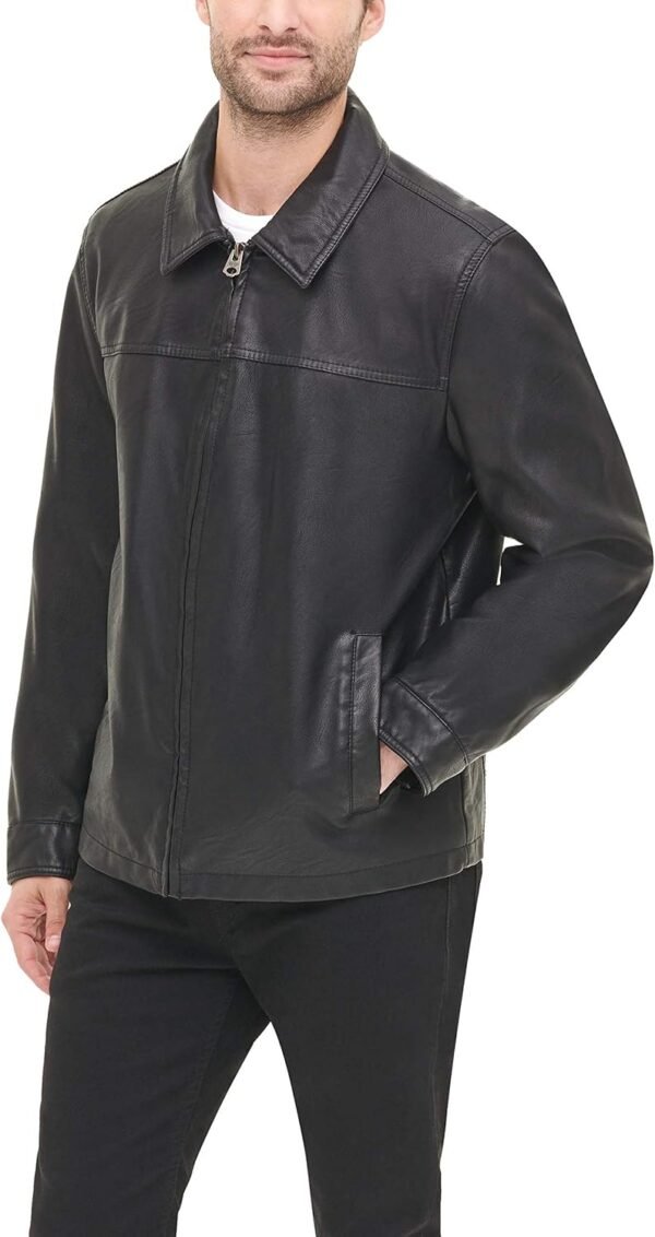Men's  Faux Leather Jacket (Regular, Big & Tall Sizes)