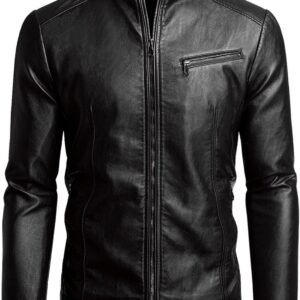 Men's Casual Faux Leather Jacket