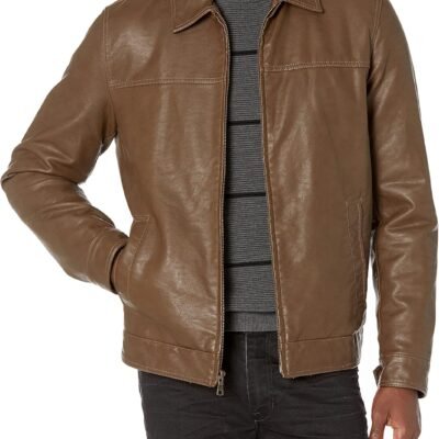 Men's Classic Faux Leather Jacket