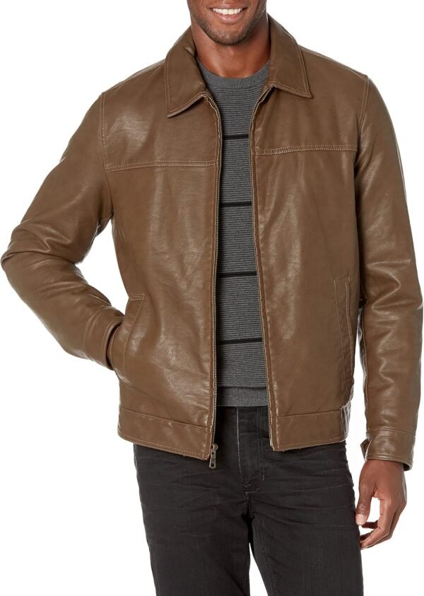 Men's Classic Faux Leather Jacket